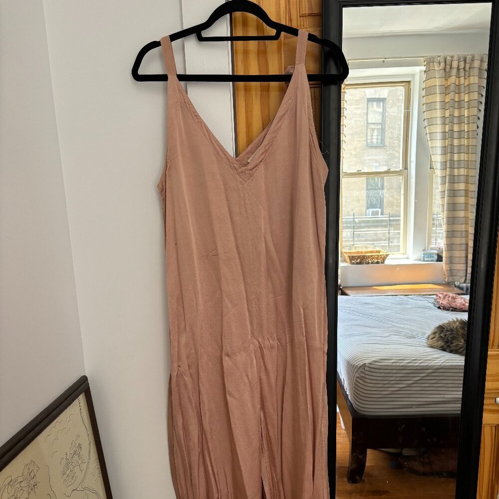 Lacusa pink satin jumpsuit romper